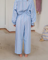 BASERANGE French organic cotton elastic stripe casual pants BAS-TROLE-PO-SU25-TW